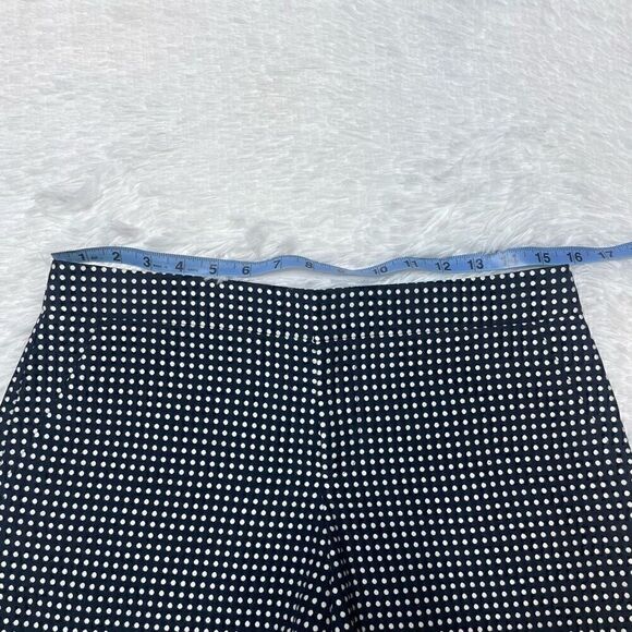 CLUB MONACO Shorts Navy Blue Polka Dot Scalloped Hem Size 4 - Picture 6 of 9